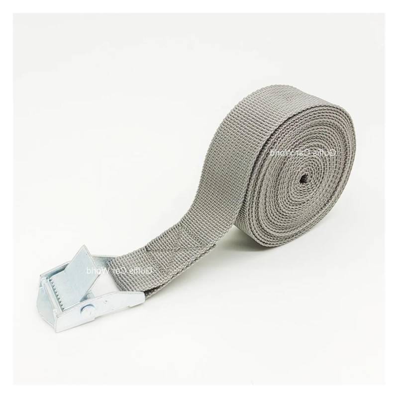 Zurrgurt, 2M Ladungsgurte mit Schnallen-Zurrgurt for Motorrad, Auto, Fahrrad, Metall-Abschleppseil, starker Ratschen-Befestigungsgurt for päcktaschen Umreifungswerkzeuge(1x Gray) von HPHPH