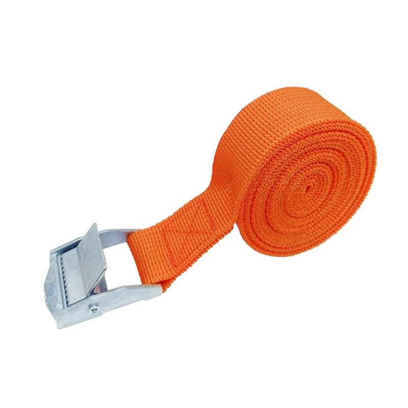 Zurrgurt, 2M Ladungsgurte mit Schnallen-Zurrgurt for Motorrad, Auto, Fahrrad, Metall-Abschleppseil, starker Ratschen-Befestigungsgurt for päcktaschen Umreifungswerkzeuge(1x Orange) von HPHPH