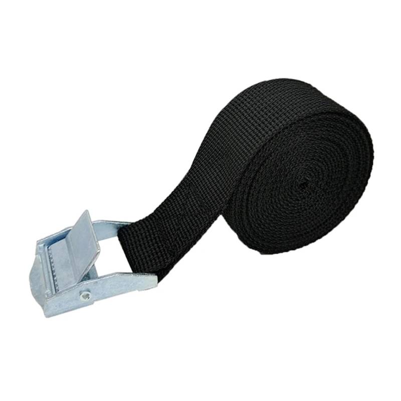 Zurrgurt, 3-Gurte mit Schnallen-Zurrgurt for Motorrad, Auto, Fahrrad, Metall-Abschleppseil, starker Ratschen-Befestigungsgurt for Gepäcktaschen Umreifungswerkzeuge(1x Black) von HPHPH