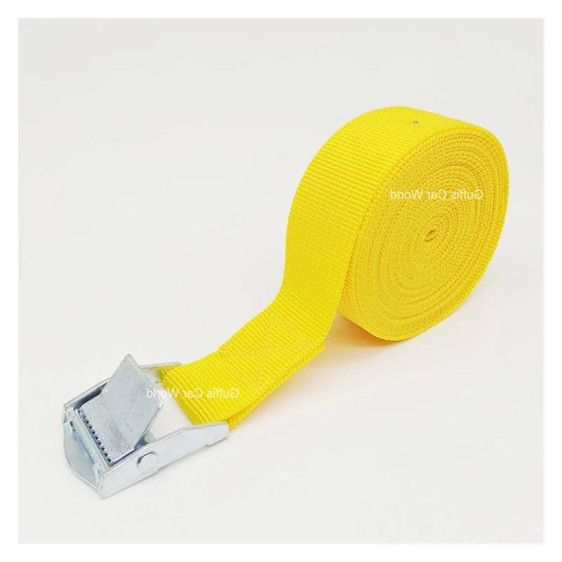 Zurrgurt, 3-Gurte mit Schnallen-Zurrgurt for Motorrad, Auto, Fahrrad, Metall-Abschleppseil, starker Ratschen-Befestigungsgurt for Gepäcktaschen Umreifungswerkzeuge(1x Yellow) von HPHPH