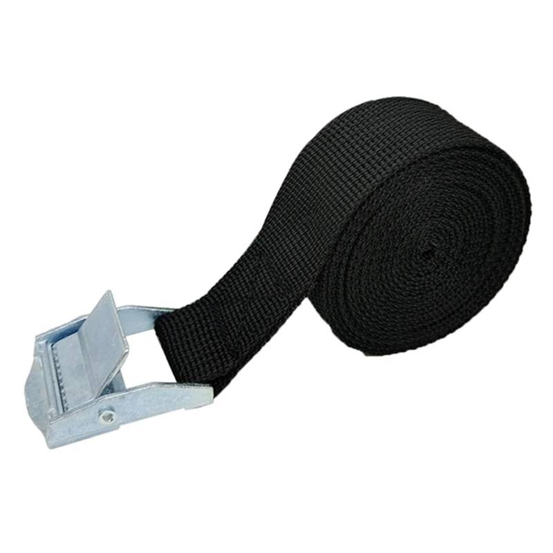 Zurrgurt, 4M Ladungsgurte mit Schnallen-Zurrgurt for Motorrad, Auto, Fahrrad, Metall-Abschleppseil, starker Ratschen-Befestigungsgurt for päcktaschen Umreifungswerkzeuge(1x Black) von HPHPH