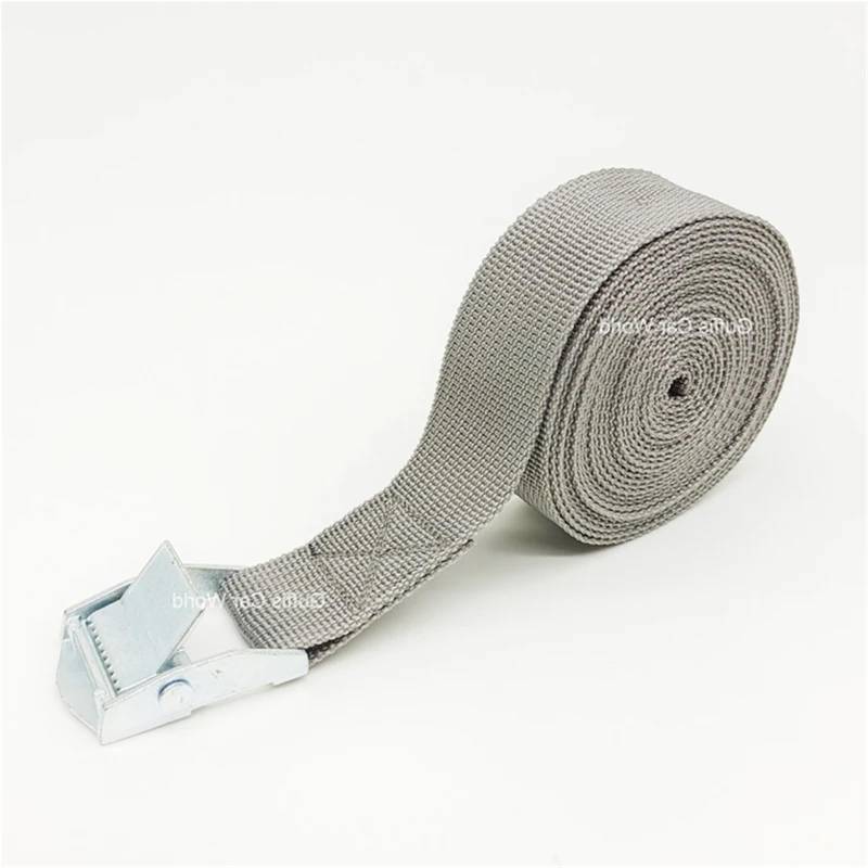 Zurrgurt, 4M Ladungsgurte mit Schnallen-Zurrgurt for Motorrad, Auto, Fahrrad, Metall-Abschleppseil, starker Ratschen-Befestigungsgurt for päcktaschen Umreifungswerkzeuge(1x Gray) von HPHPH