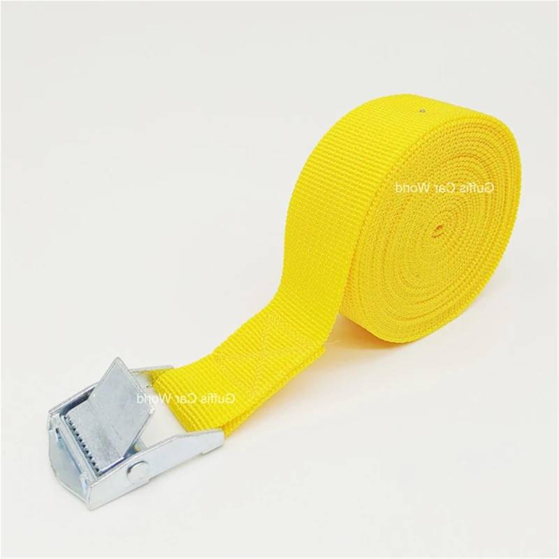 Zurrgurt, 4M Ladungsgurte mit Schnallen-Zurrgurt for Motorrad, Auto, Fahrrad, Metall-Abschleppseil, starker Ratschen-Befestigungsgurt for päcktaschen Umreifungswerkzeuge(1x Yellow) von HPHPH