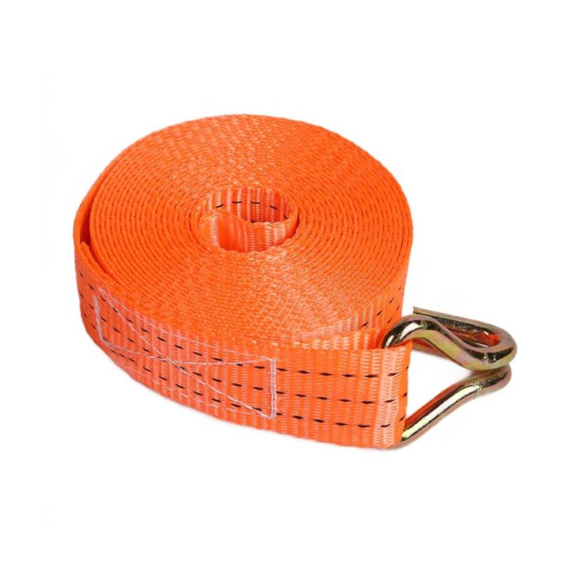 Zurrgurt, 5/6M Frachtbindungsgurte Spanngurte Verdicktes LKW-Umreifungsseil Hochleistungs-Tashing-Gurte mit Clip-Verschluss Umreifungswerkzeuge(Orange) von HPHPH