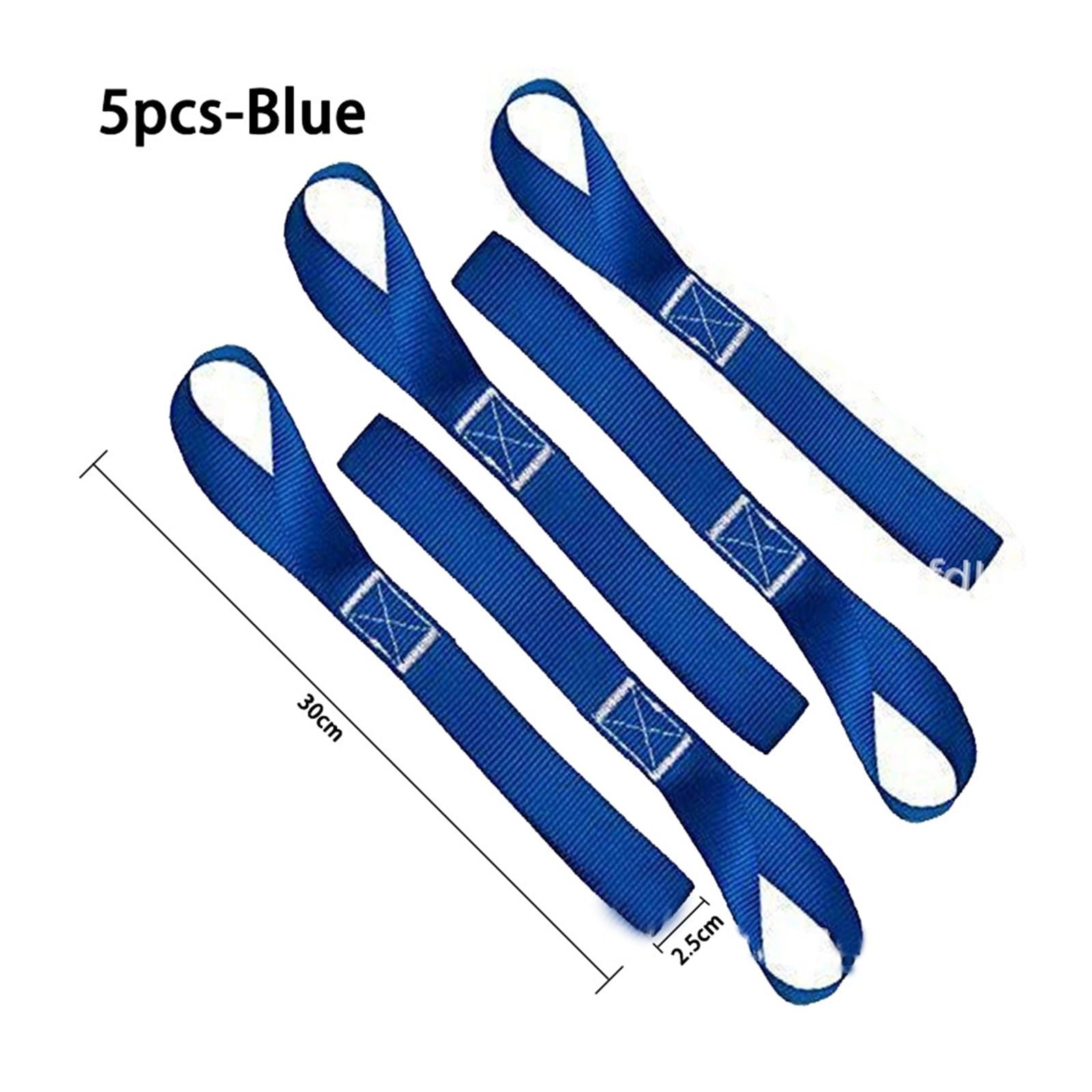 Zurrgurt, 5 stücke Auto Motorrad Verpackung Zurrgurte Schlaufengurt Kofferraum Fracht päck Feste Langlebi Mehrzweck Nylon Weiche Riemen Universal Umreifungswerkzeuge(5pcs Blue-A) von HPHPH