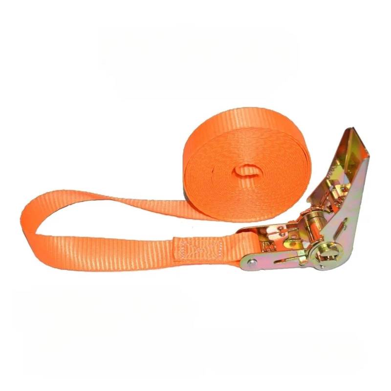 Zurrgurt, 6m Fracht Strap Ratsche Spanner Fracht Auto Feste Spanner Straffen Seil for päck Waren Transport Outdoor Camping Umreifungswerkzeuge(3m orange) von HPHPH
