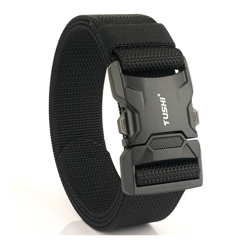 Zurrgurt, Aluminiumlegierung Schnellverschluss Steckbare Schnalle Elastische Gürtel Langlebiger Taktischer Gürtel Cowboy Outdoor Gürtel Umreifungswerkzeuge(Not E-Black) von HPHPH
