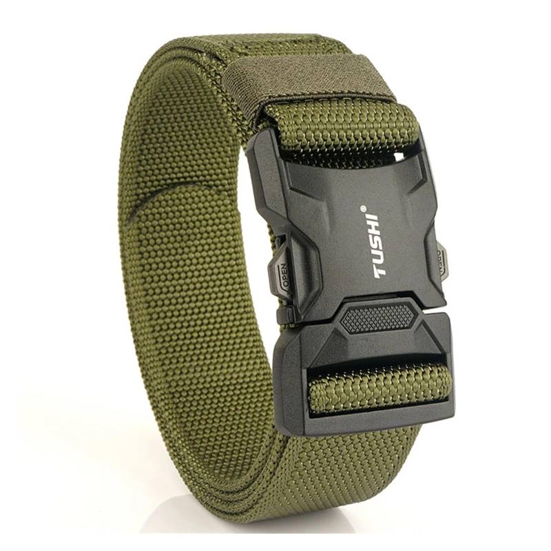 Zurrgurt, Aluminiumlegierung Schnellverschluss Steckbare Schnalle Elastische Gürtel Langlebiger Taktischer Gürtel Cowboy Outdoor Gürtel Umreifungswerkzeuge(Not E-Green) von HPHPH