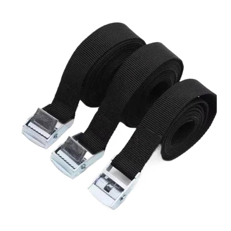 Zurrgurt, Funktionale 3-teili Ladungsspanngurte 2M Ratschengürtel Metallschnalle for Auto Motorrad Fahrrad LKW päcktasche Abschleppseil Umreifungswerkzeuge(3pcs 25mm-2meters) von HPHPH