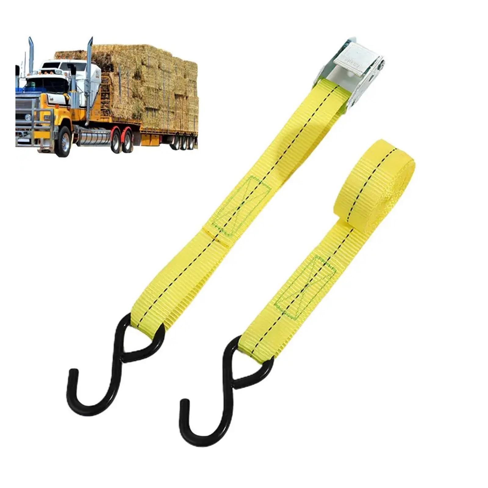 Zurrgurt, Zurrgurte fürs Auto, 5 m, Ratschengurt-Seilspanner, wasserdichte LKW-Gurte, verschleißfestes Gurtband, robuste Frachtgurte Umreifungswerkzeuge(Black 2Batteries) von HPHPH