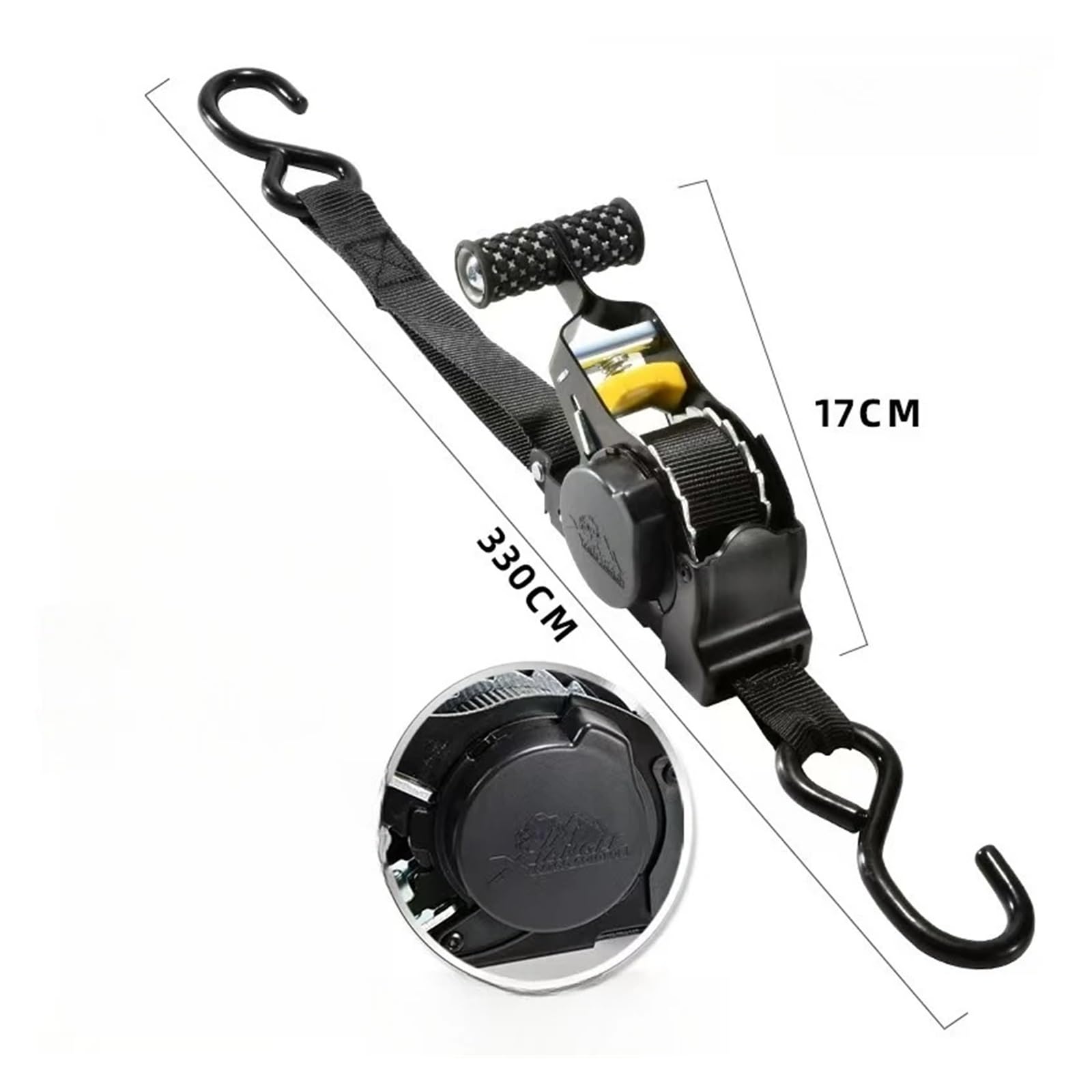 Zurrgurt, for Motorräder Komfort-päckgurte for Autos Einziehbarer automatischer Ratschengurt Automatisches Schrumpfbündelband Einziehbare Gurte Umreifungswerkzeuge(Cylindrical Pull Rod) von HPHPH