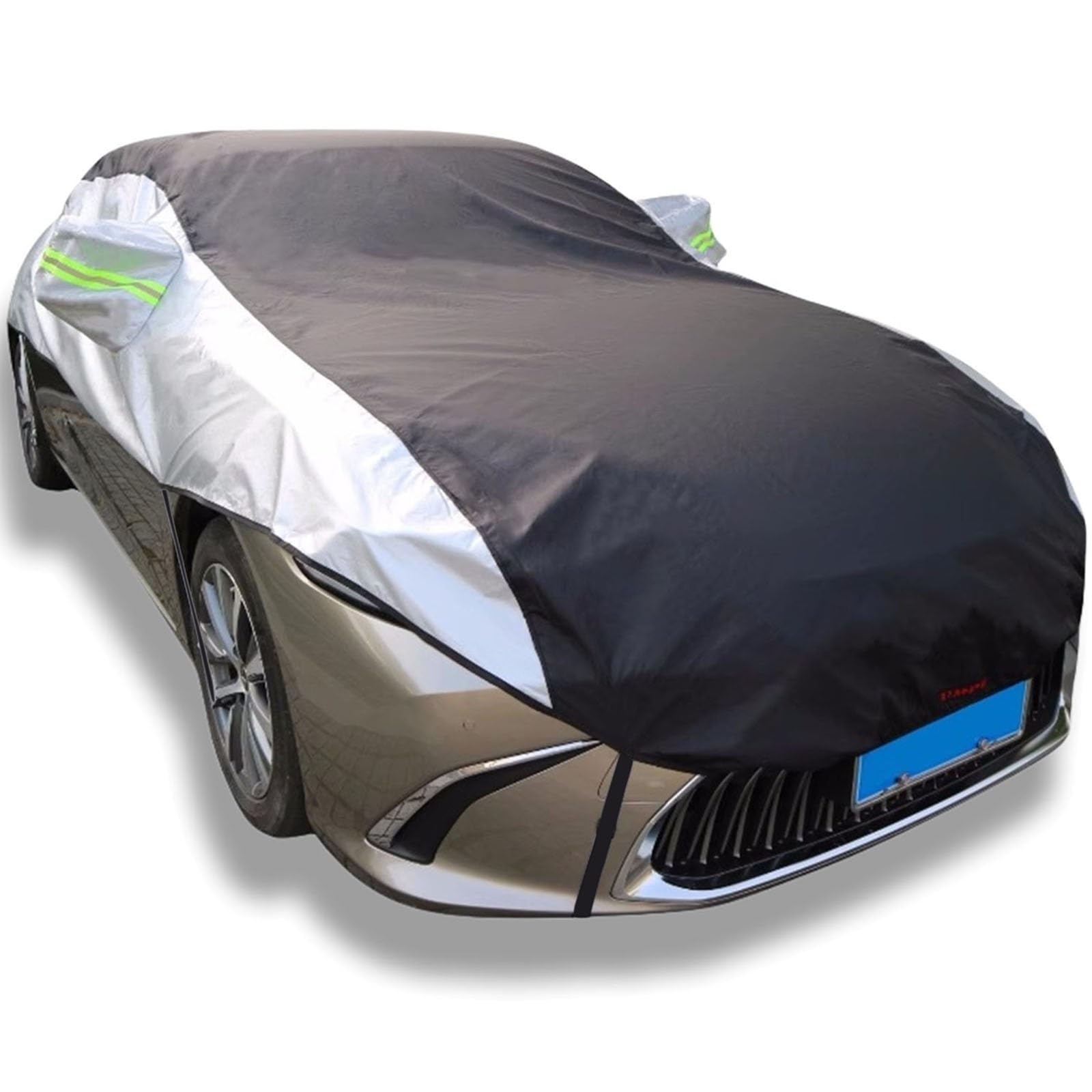 Halbgarage für Jaguar XJS Cabrio| Regen Staub UV Wind Auto Plane Outdoor Allwetter Windschutzscheibe Halbe Auto Abdeckung mit reflektierenden Streifen Auto Top Abdeckung Halbgarage für Jaguar XJS Cabrio| Regen Staub UV Wind Auto Plane Outdoor Allwetter Windschutzscheibe Halbe Auto Abdeckung mit reflektierenden Streifen Auto Top Abdeckung von HPJDJXB