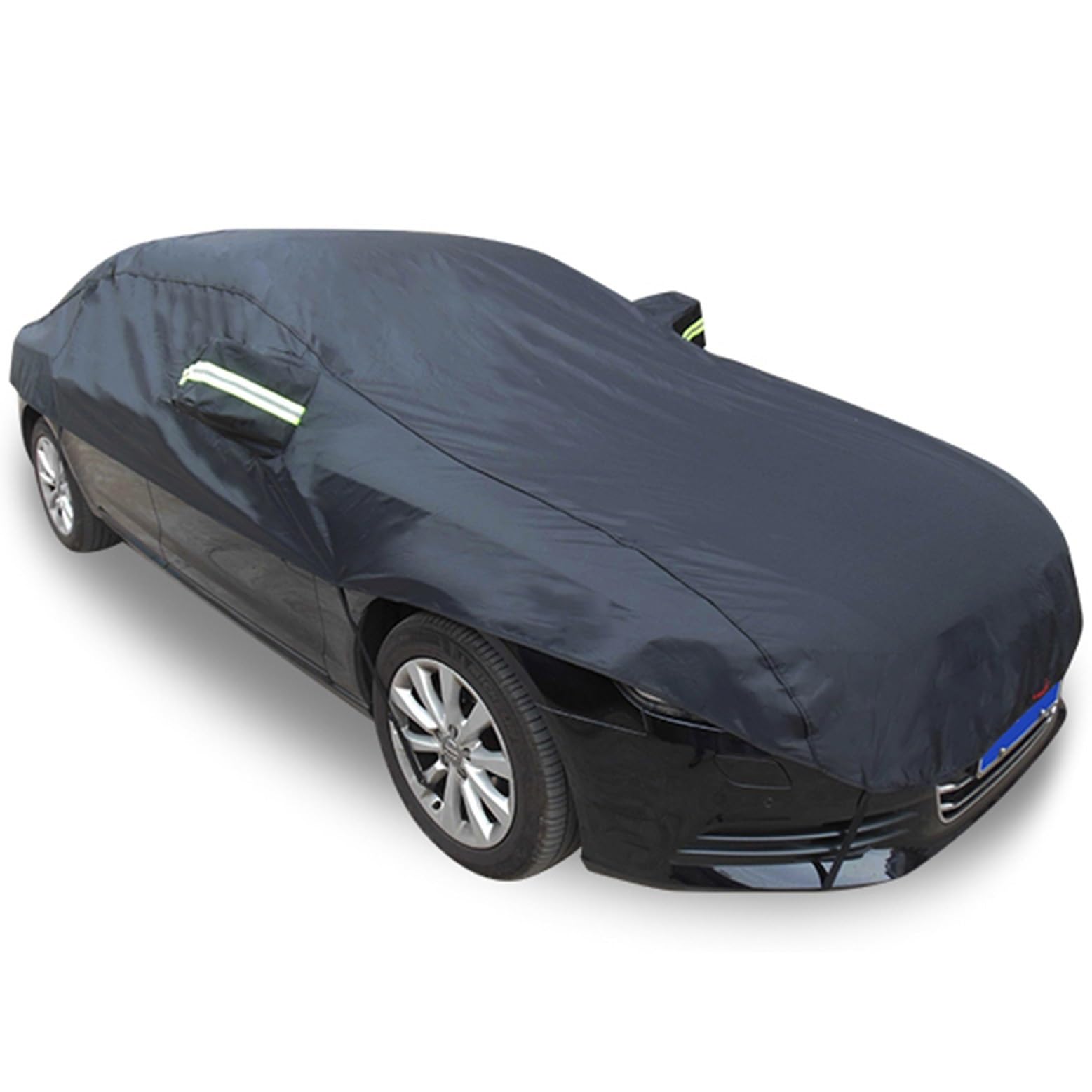 Halbgarage für Jaguar XKR| Regen Staub UV Wind Auto Plane Outdoor Allwetter Windschutzscheibe Halbe Auto Abdeckung mit reflektierenden Streifen Auto Top Abdeckung von HPJDJXB