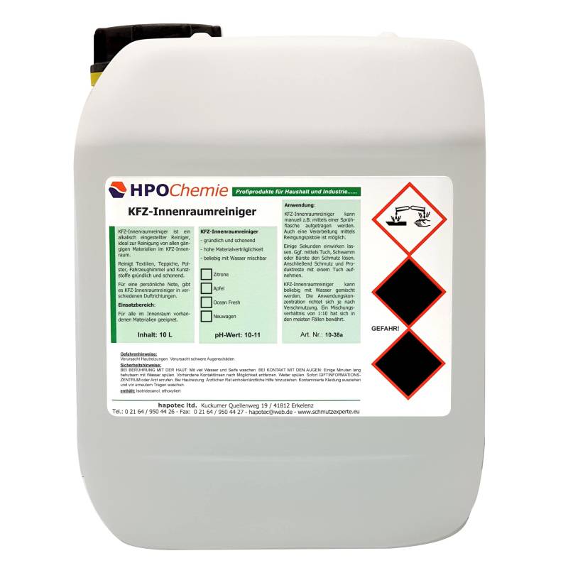 HPOChemie KFZ-Innenraumreiniger 10 Liter von HPOChemie