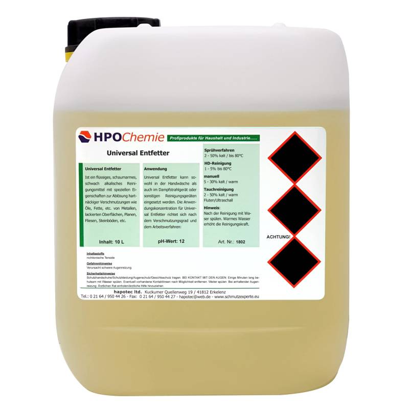 HPOChemie Universal Entfetter (2X 10 Liter) von HPOChemie
