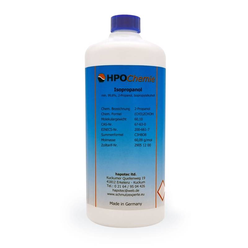 Isopropanol min. 99,8% 2-Propanol Isopropylalkohol IPA Reiniger (1x1000ml) von HPOChemie