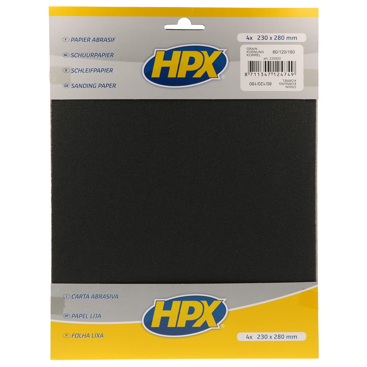 HPX 235920 Schleifpapier (Körnung 80/120/180) von HPX