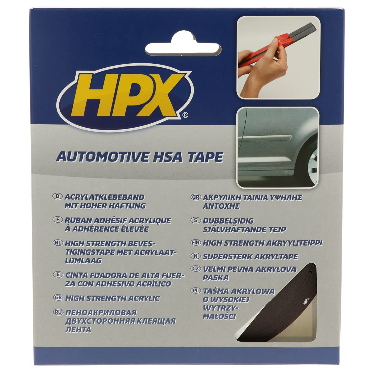 HPX HSA003 Montageband HSA doppelseitig anthrazit 9 mm x 10 m HPX HSA003 Montageband HSA doppelseitig anthrazit 9 mm x 10 m von HPX