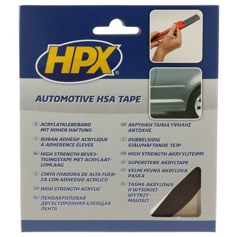 HPX HSA004 Montageband HSA doppelseitig anthrazit 12 mm x 10 m von HPX