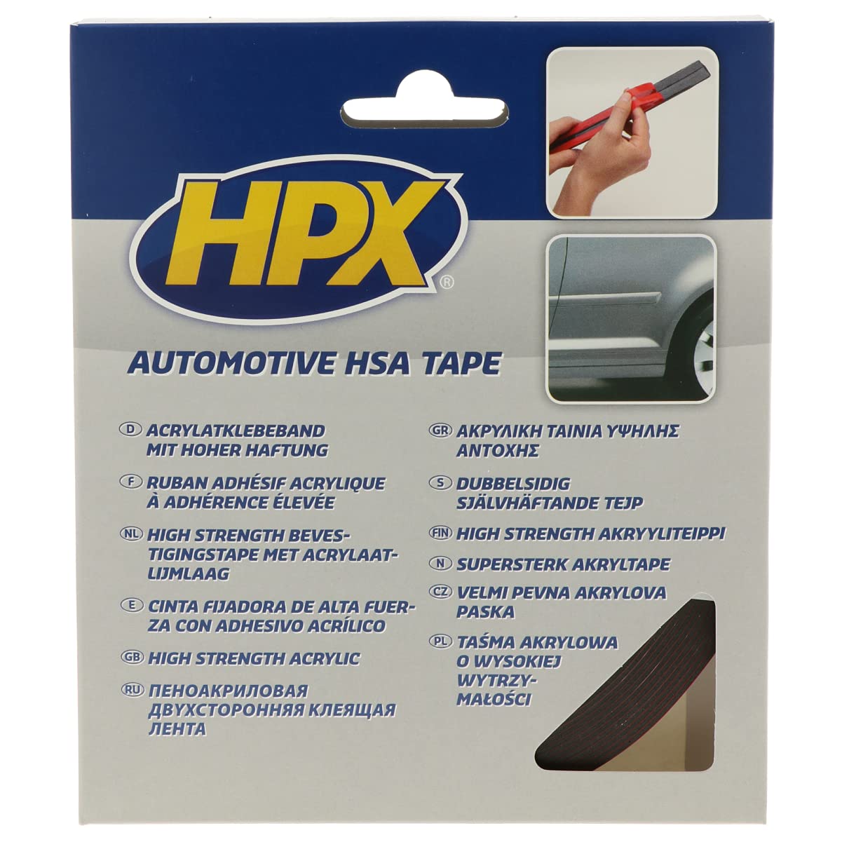HPX HSA005 Montageband HSA doppelseitig anthrazit 19 mm x 10 m von HPX