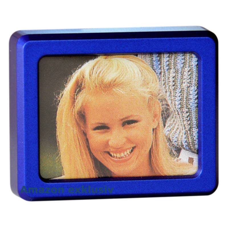 Blauer Vergiss mein nicht KFZ Fotorahmen Bilderrahmen aus 1980 (Art. 9814) von HR-Autocomfort
