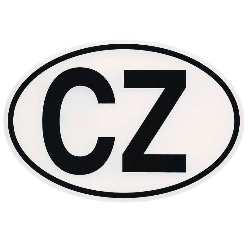CZ Schild Aufkleber Tschechien Sticker 135 mm HR Art. 370577 von HR-Autocomfort