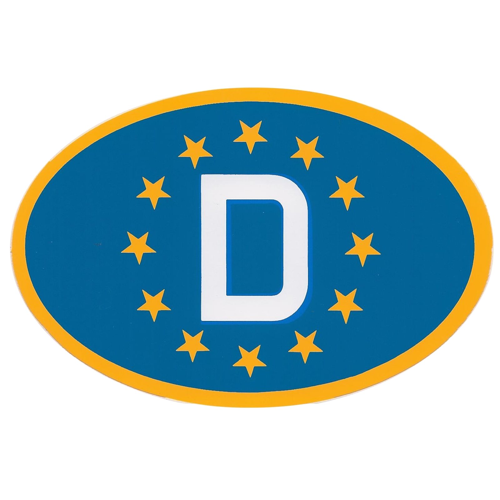 Euro D-Schild Europa D Schild 12 x 8 cm Aufkleber von HR-Autocomfort