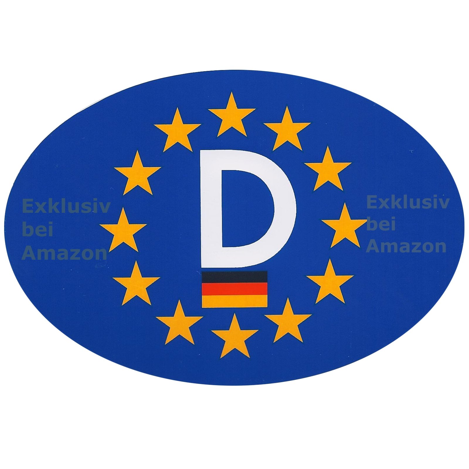 Euro D-Schild Europa D Schild 13 x 9 cm Aufkleber von HR-Autocomfort
