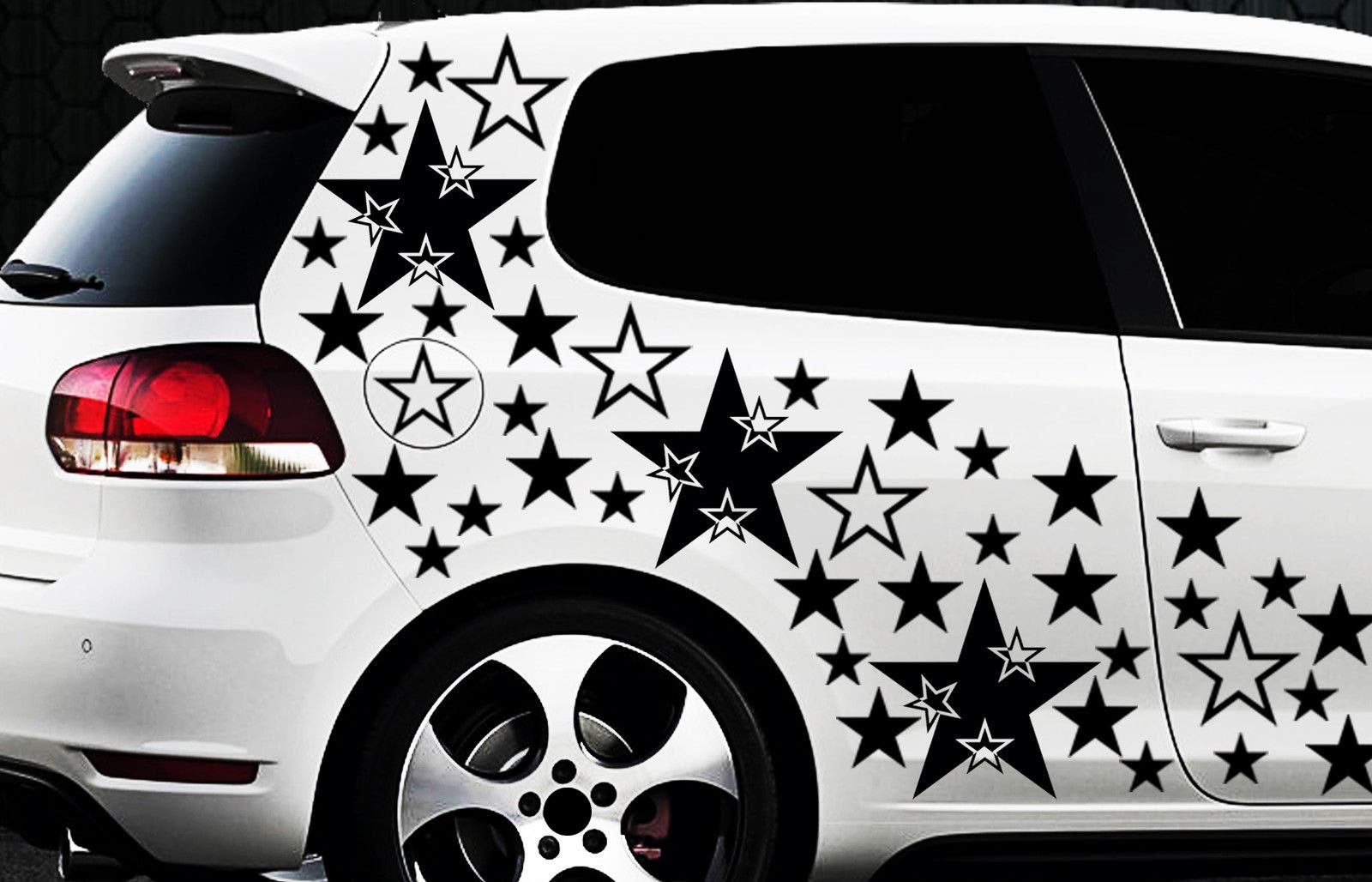HR-WERBEDESIGN 106x Sterne Star Auto Aufkleber Set Sticker Tuning Shirt Stylin WandtattooTribel von HR-WERBEDESIGN