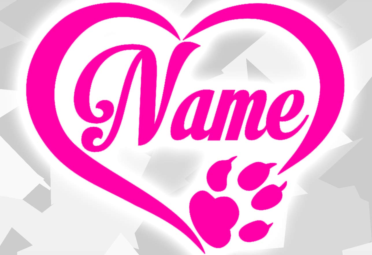 HR-WERBEDESIGN 1x Aufkleber Pfote Pfoten Hunde Wunschname Herz Sticker Auto Fun Tatze Name paw Dog HR-WERBEDESIGN 1x Aufkleber Pfote Pfoten Hunde Wunschname Herz Sticker Auto Fun Tatze Name paw Dog von HR-WERBEDESIGN
