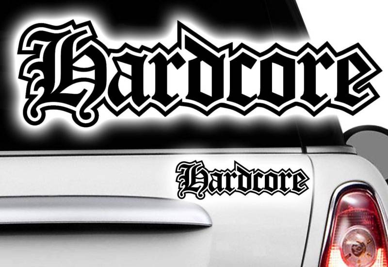 HR-WERBEDESIGN 1x Hardcore Iron Cross Oldschool Eisernes Kreuz Aufkleber Set Sticker Rat Look H von Boppon