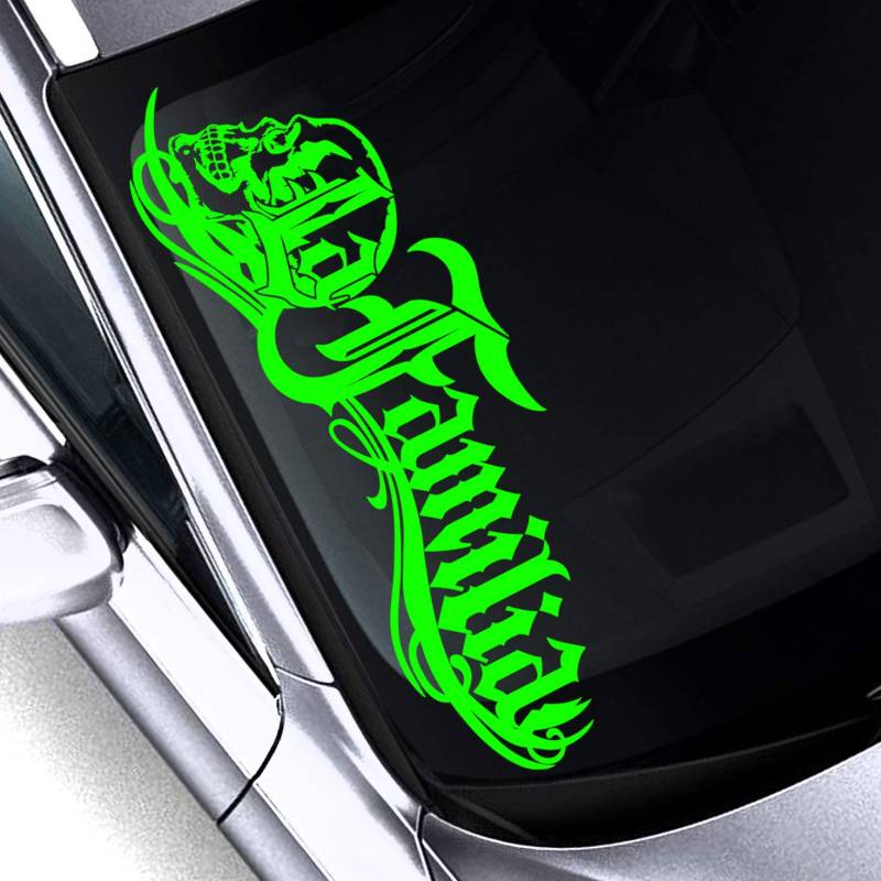 HR-WERBEDESIGN 1x LA Familia 60cm Oldschool Frontscheibenaufkleber Auto Motorrad Aufkleber Hard von Homry