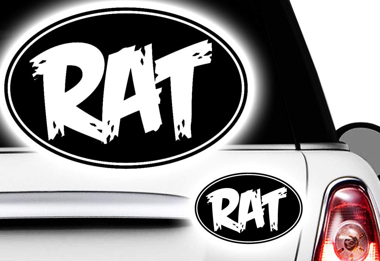 HR-WERBEDESIGN 1x Rat Sticker Ratte Old School Hardcore Aufkleber Shocker STP OEM Black Pearl von HR-WERBEDESIGN