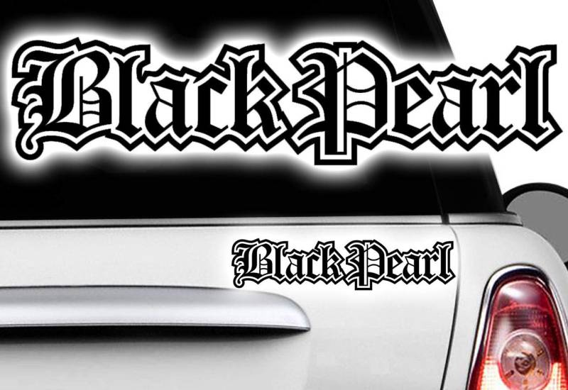 HR-WERBEDESIGN 2X Black Pearl Hardcore Iron Cross Oldschool Eisernes Kreuz Aufkleber Sticke Rat von PGONA