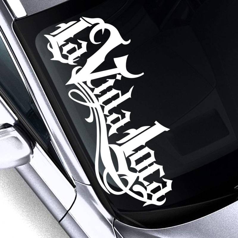 HR-WERBEDESIGN 2X LA VIDA LOCA LA Familia 30cm Oldschool Frontscheibenaufkleber AUT Aufkleber von HR-WERBEDESIGN