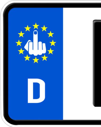 HR-WERBEDESIGN 2X Mittelfinger Nummernschild Kennzeichen Plakette Stinkefinger Aufkleber Euro HR-WERBEDESIGN 2X Mittelfinger Nummernschild Kennzeichen Plakette Stinkefinger Aufkleber Euro von IUSOT