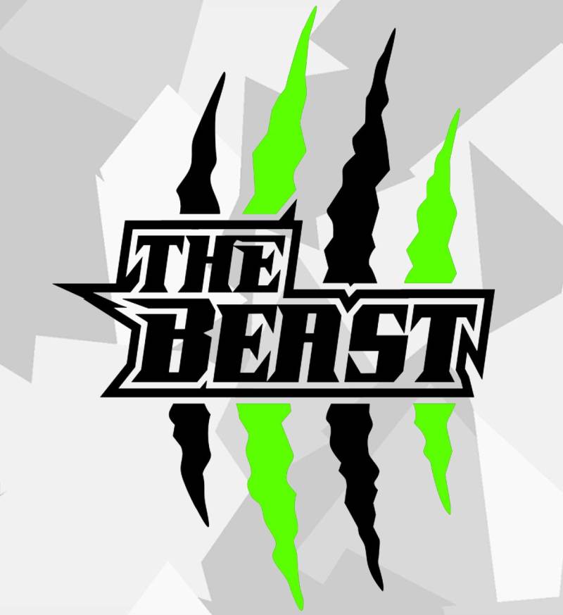 HR-WERBEDESIGN 2X Monster Kralle Sticker Aufkleber Motorrad Auto The Beast OEM Devil Tuning ff von HR-WERBEDESIGN
