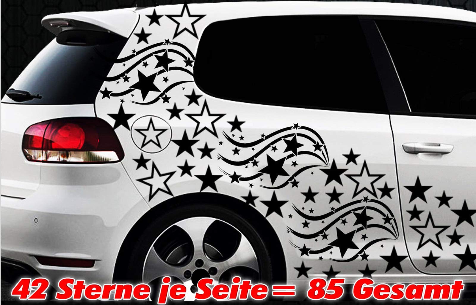 HR-WERBEDESIGN 93 Sterne Star Auto Aufkleber Set Sticker Tuning Fee Stylin WandtattooTribel l von HR-WERBEDESIGN