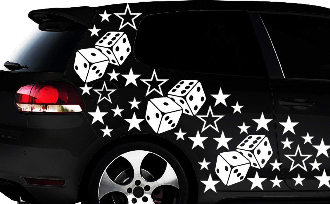 HR-WERBEDESIGN 93-teiliges Sterne Würfel Cube Star Auto Aufkleber Tuning WANDTATTOO Blumen HR-WERBEDESIGN 93-teiliges Sterne Würfel Cube Star Auto Aufkleber Tuning WANDTATTOO Blumen von HR-WERBEDESIGN