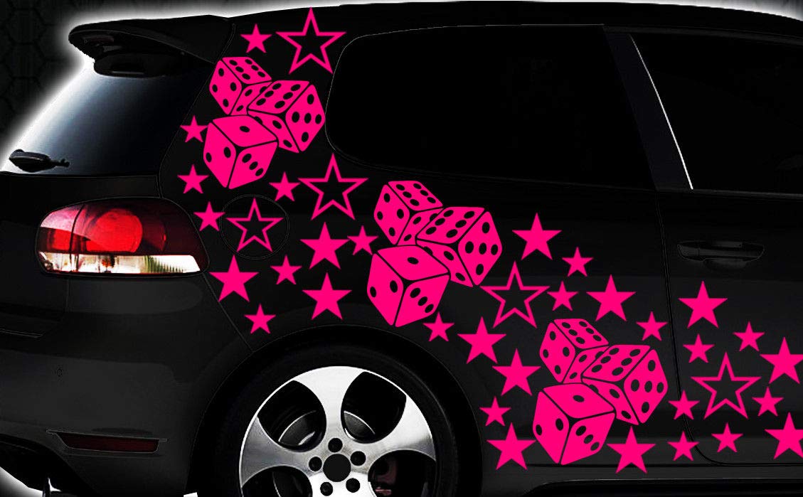 HR-WERBEDESIGN 93-teiliges Sterne Würfel Cube Star Auto Aufkleber Tuning WANDTATTOO Blumen x HR-WERBEDESIGN 93-teiliges Sterne Würfel Cube Star Auto Aufkleber Tuning WANDTATTOO Blumen x von HR-WERBEDESIGN