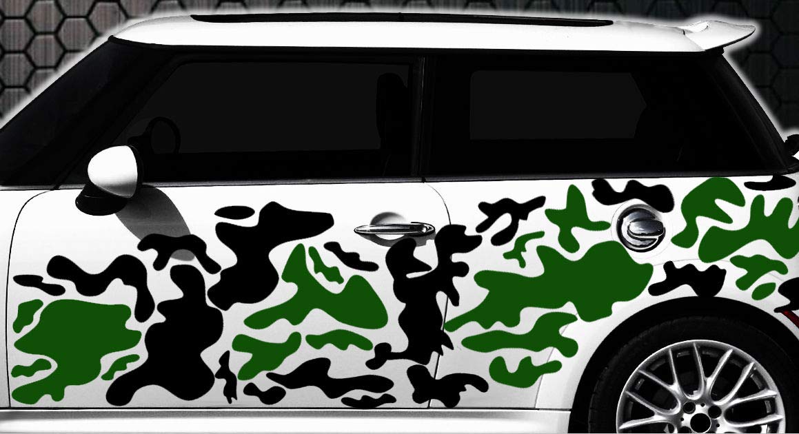 HR-WERBEDESIGN Camouflage Pixel Cyber XXL Set Auto Aufkleber Sticker Tuning Stylin Wandtattoo s von HR-WERBEDESIGN