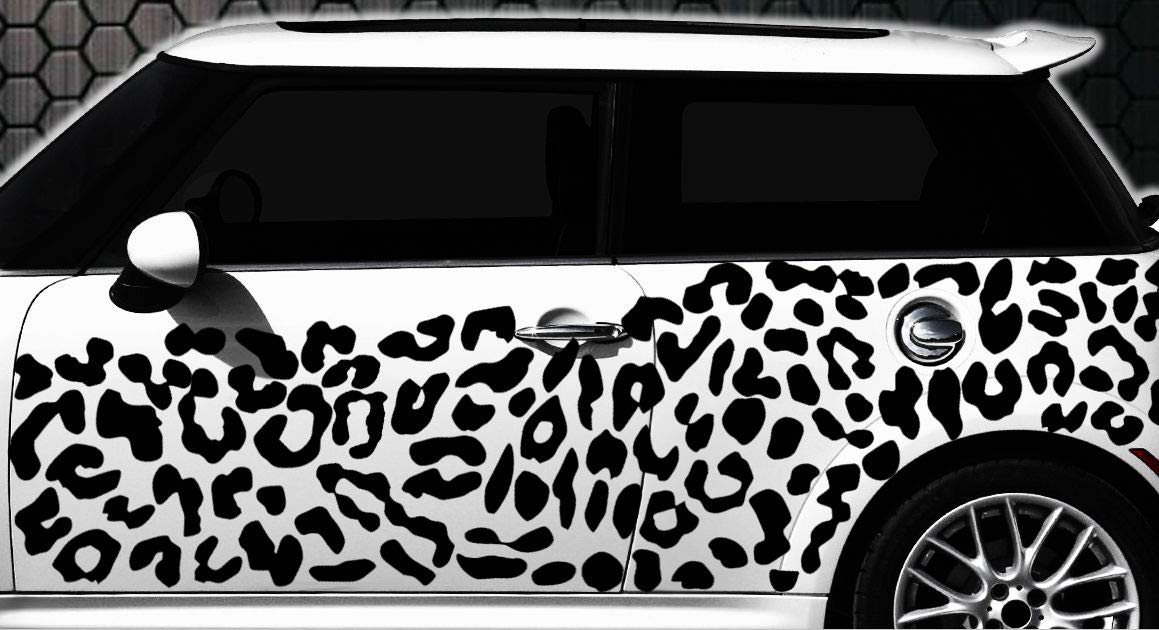 HR-WERBEDESIGN Leopard Pixel Cyber Camouflage XXL Set Auto Aufkleber Sticker Stylin Wandtattoo von HR-WERBEDESIGN