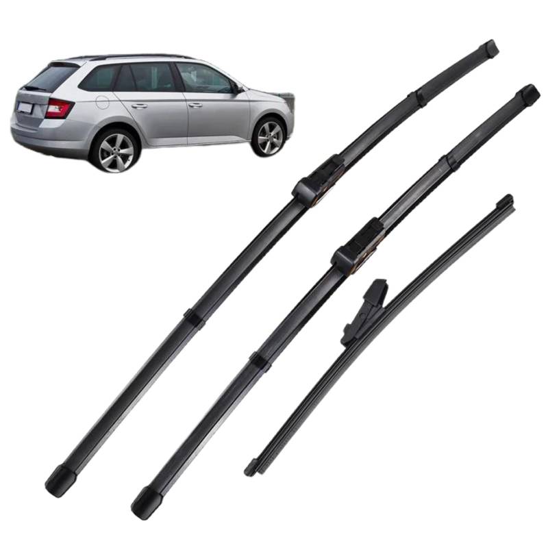 HRPOEW Individuelle Allwetter-Scheibenwischer Compatible für Skoda Fabia Combi Kombi 2014–2020 Wetterfest, Leichte Installation von HRPOEW