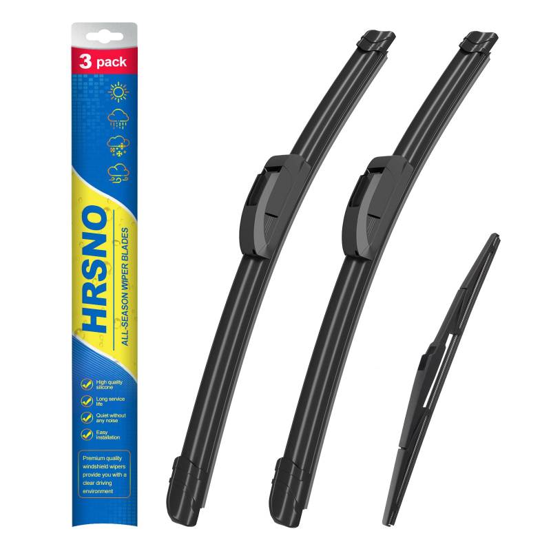 HRSNO 61 cm + 45,7 cm Scheibenwischer mit 35,6 cm Heckscheibenwischerblatt-Sets, Automobil-Ersatz für Subaru Legacy 2005–2009, einfache Installation, 3 Stück von HRSNO