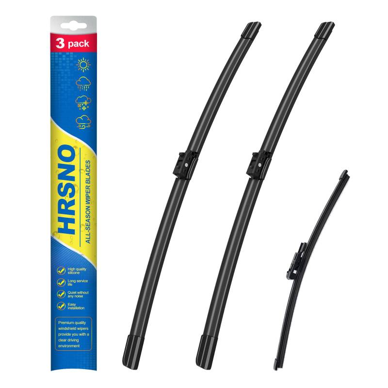 HRSNO 61 cm + 48,3 cm Scheibenwischerblätter-Set, Auto-Ersatz für Mercedes-Benz GLA250 2016–2021, einfache Installation, 2 Stück von HRSNO