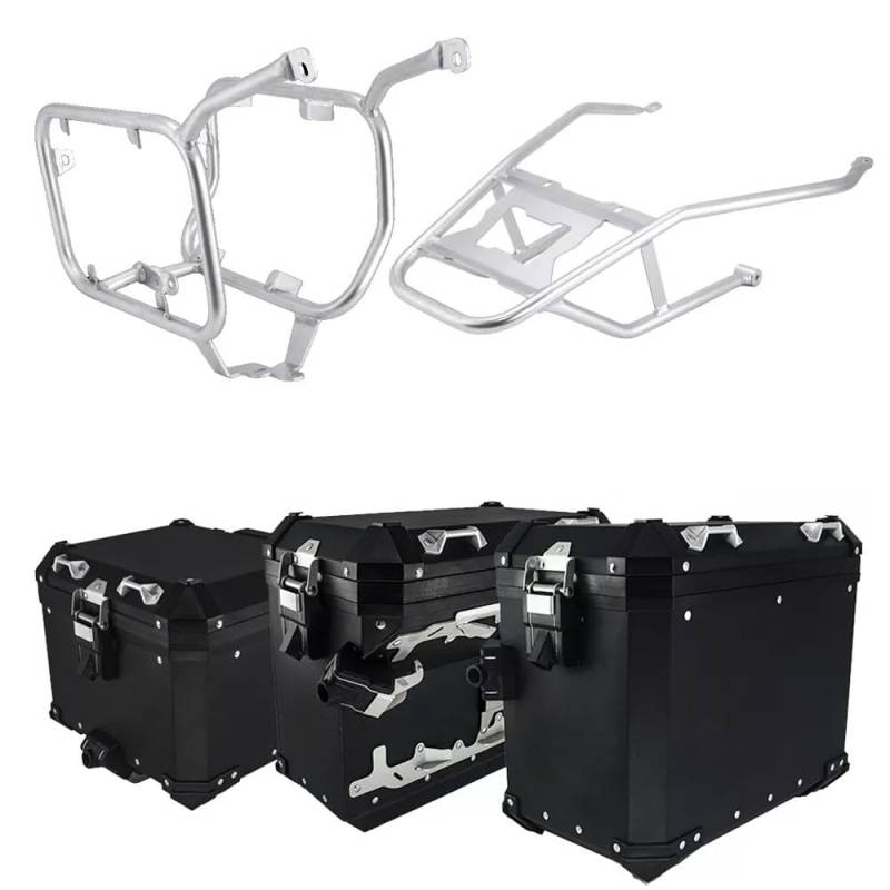 Gepäckträger Motorrad Motorrad Hinten Gepäck Lagerung Werkzeug Fall Schloss Packtaschen Halterung Rack Für TRK251 von HRTLSS