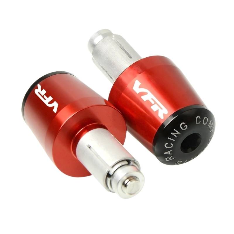 HRTLSS Slider-Lenkerende Compatible with Hon Da VFR400 VFR750 VFR800 / F VFR 800 VFR1200 / F Motorrad Lenkergriffe Lenkerenden Kappenschieber(Rosso) von HRTLSS