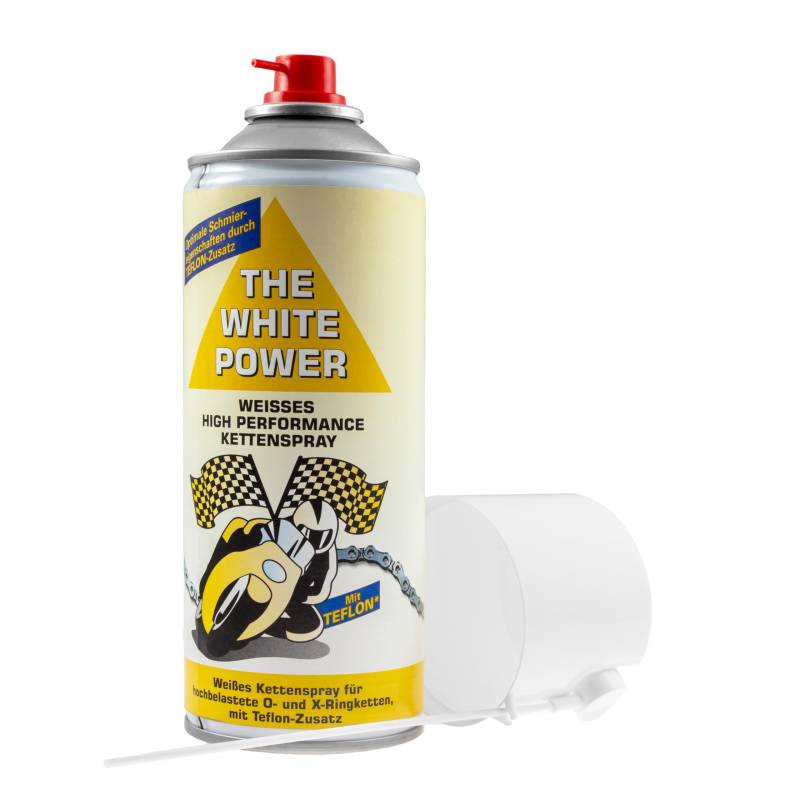 Kettenspray The White Power TEFLON 400 ml von HS-Motorradteile