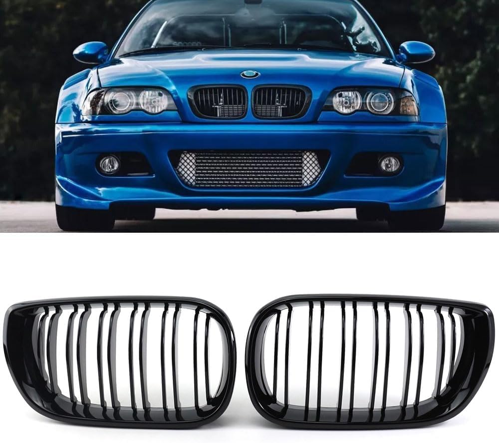 Gloss Black Kühlergrill für 3 Series E46 320i 328i 2002-2005 4 Door Sedan Nieren Doppel Bar Front Grille Gloss Black Kühlergrill für 3 Series E46 320i 328i 2002-2005 4 Door Sedan Nieren Doppel Bar Front Grille von HSDOMTO