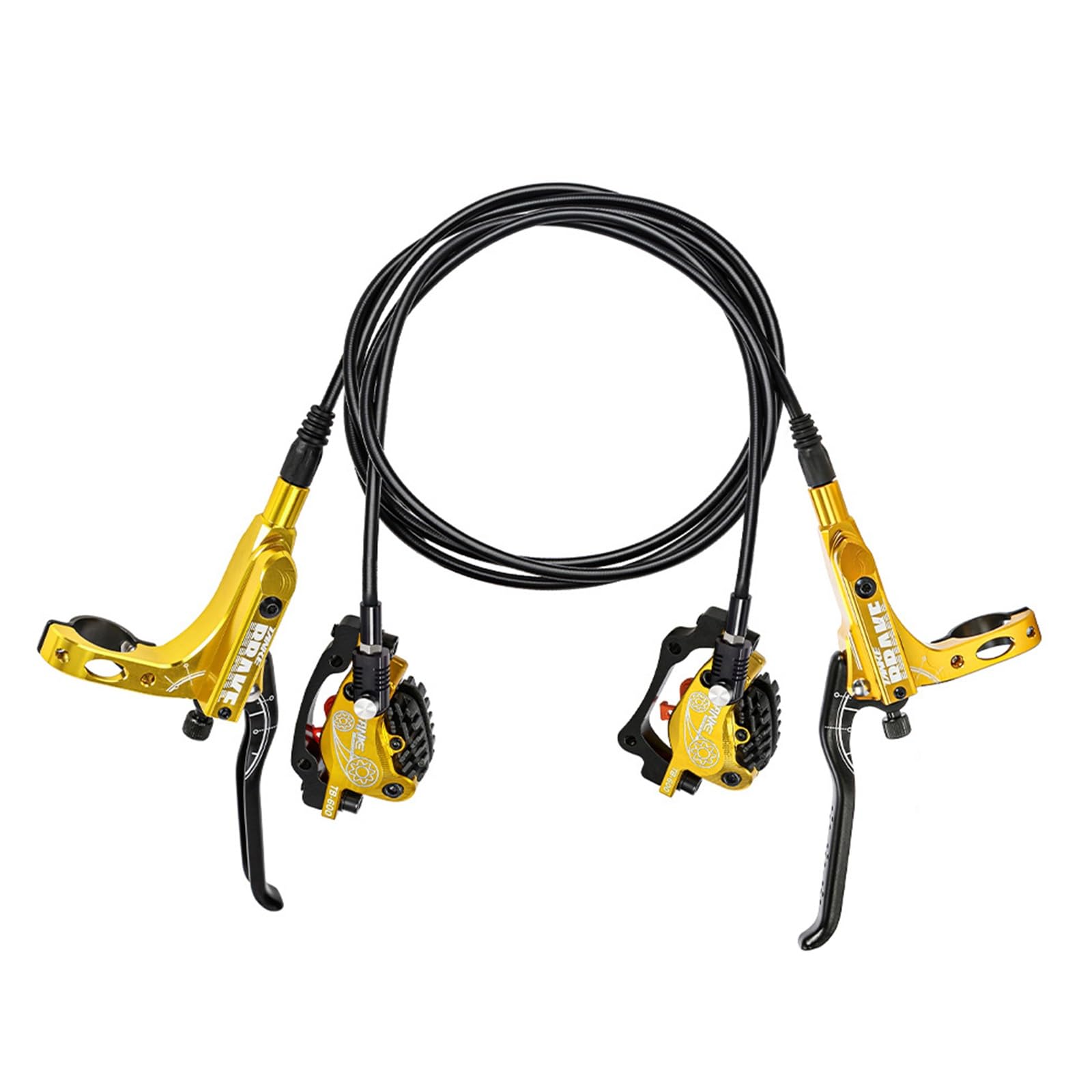 HSIRYAOHD Hydraulisches Scheibenbremsen-Set für Mountainbikes, 4-Kolben, Doppelbremsen, links, vorne, 800 mm, rechts, hinten, 1600 mm, MTB, hydraulische Scheibenbremsen-Set, passend für 160 mm Rotoren HSIRYAOHD Hydraulisches Scheibenbremsen-Set für Mountainbikes, 4-Kolben, Doppelbremsen, links, vorne, 800 mm, rechts, hinten, 1600 mm, MTB, hydraulische Scheibenbremsen-Set, passend für 160 mm Rotoren von HSIRYAOHD